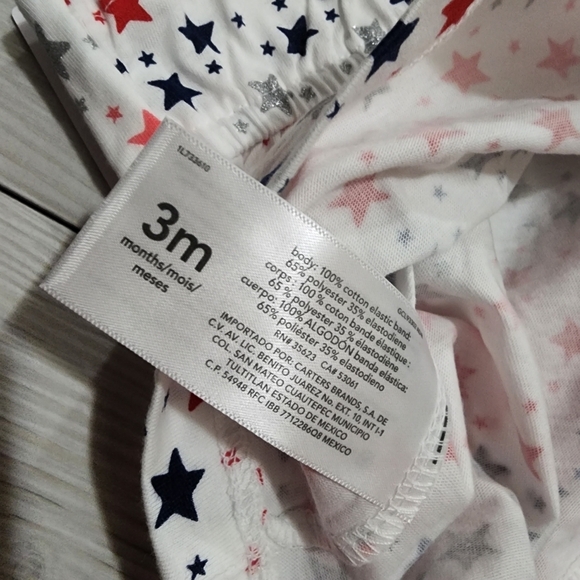Carter's 2 piece short and tank top Red white and blue outfit Size 3MO NWT - Picture 11 of 14